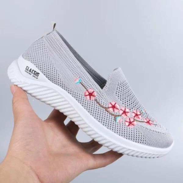Mocassins d’été avec fleurs brodées pour femme – Image 5