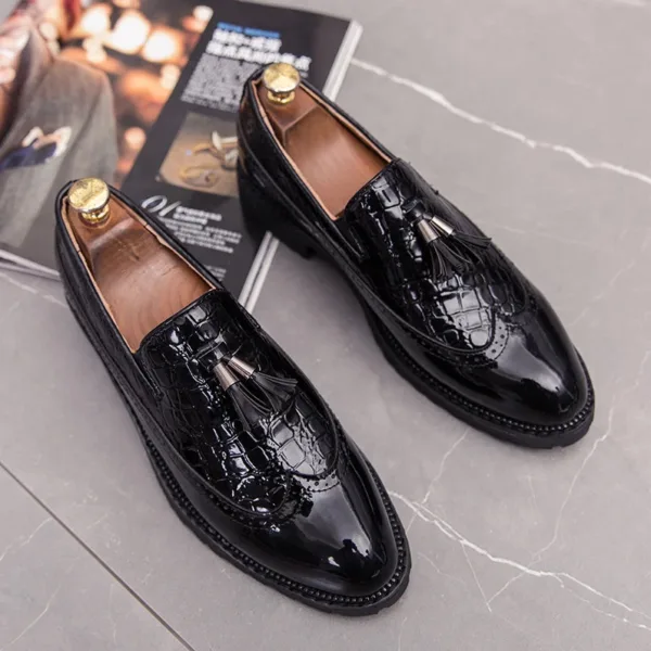 Mocassins habillés à glands en cuir véritable pour homme – Image 5