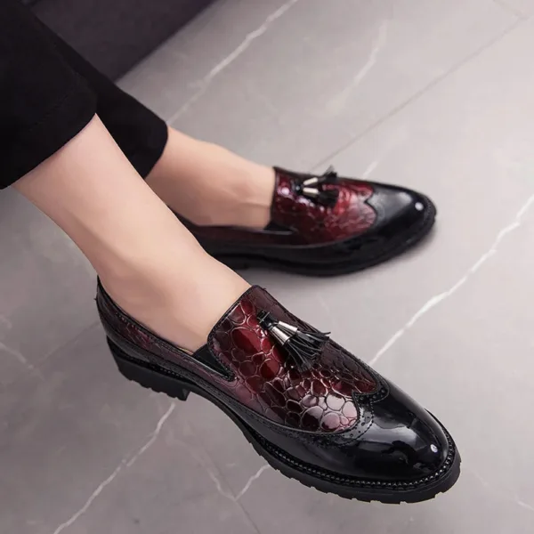 Mocassins habillés à glands en cuir véritable pour homme – Image 4