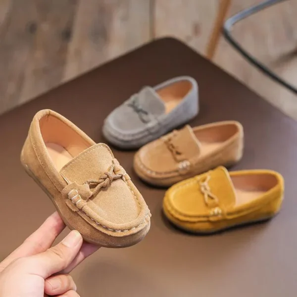 Mocassins décontractés en daim véritable pour garçons – Image 2
