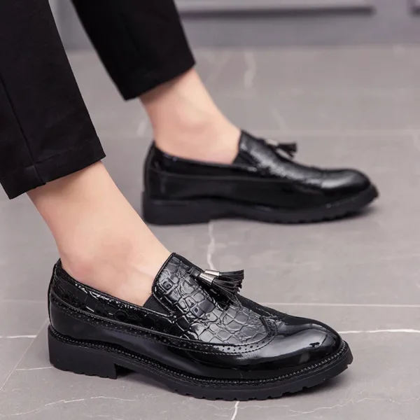Mocassins habillés à glands en cuir véritable pour homme – Image 7