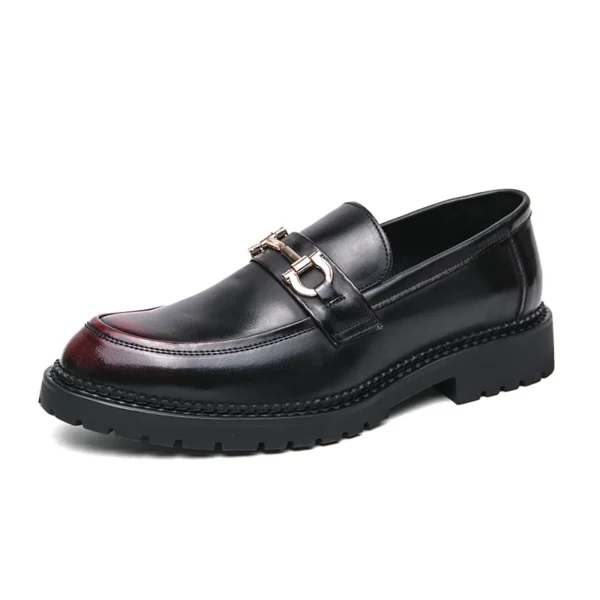 Mocassins avec mors en métal en cuir synthétique pour homme – Image 8