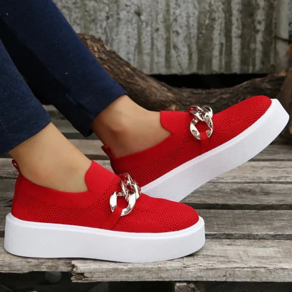 Mocassins à Plateforme avec Chaîne Métallique – Image 2