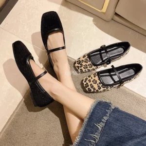 Mocassin ballerine avec boucle fine