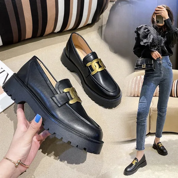 Mocassins sophistiqués à plateforme pour femme – Image 3
