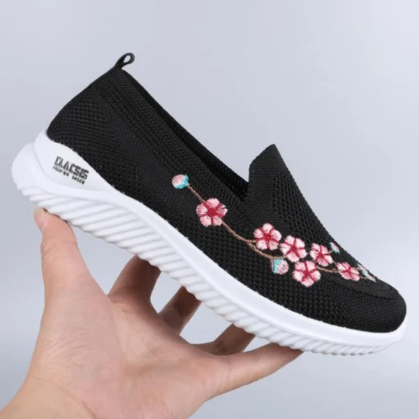 Mocassins d’été avec fleurs brodées pour femme – Image 4