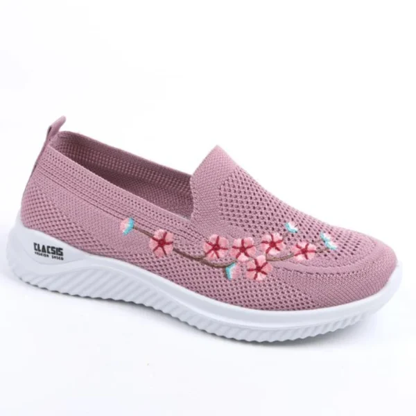 Mocassins d’été avec fleurs brodées pour femme – Image 3