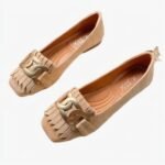 Mocassins à frange style rétro pour femmes