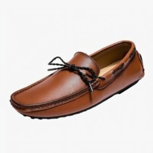 Mocassins bateau style vintage effet cuir pour homme