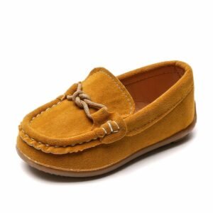 Mocassins décontractés en daim véritable pour garçons