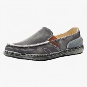 Mocassins décontractés en toile jean pour homme