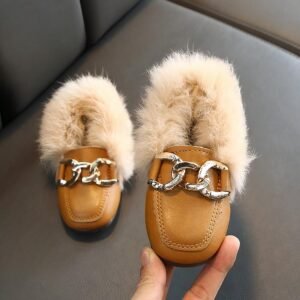 Mocassins fourrés pour fille