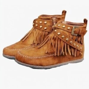 Mocassins indiens à franges et boucles