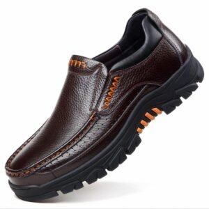 Mocassins orthopédiques en cuir de vache souple pour homme
