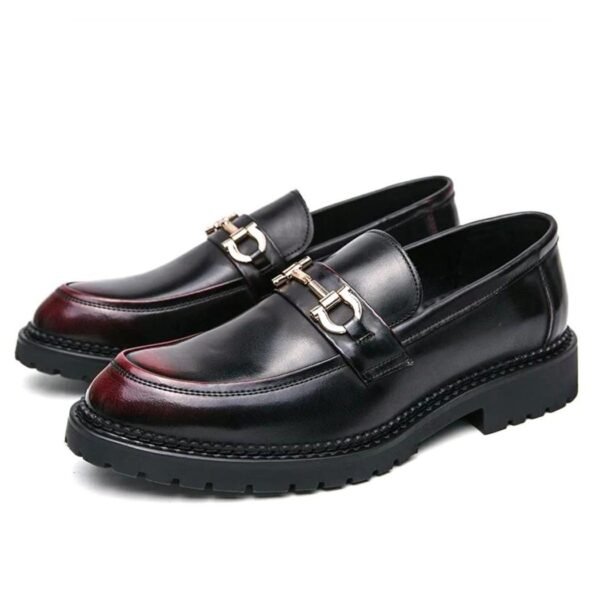 Mocassins avec mors en métal en cuir synthétique pour homme